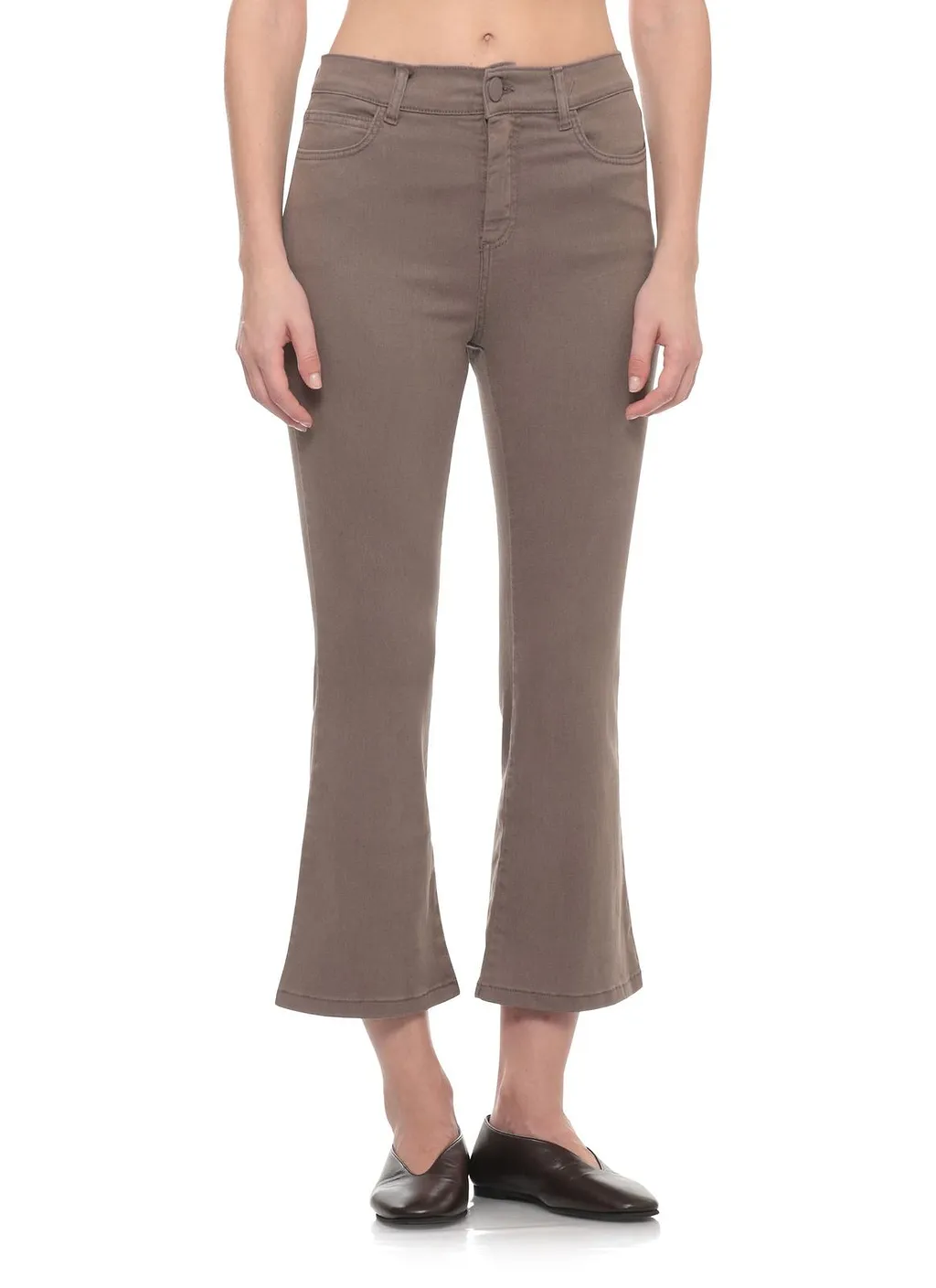 Marella Monochrome Cropped Flared Pants