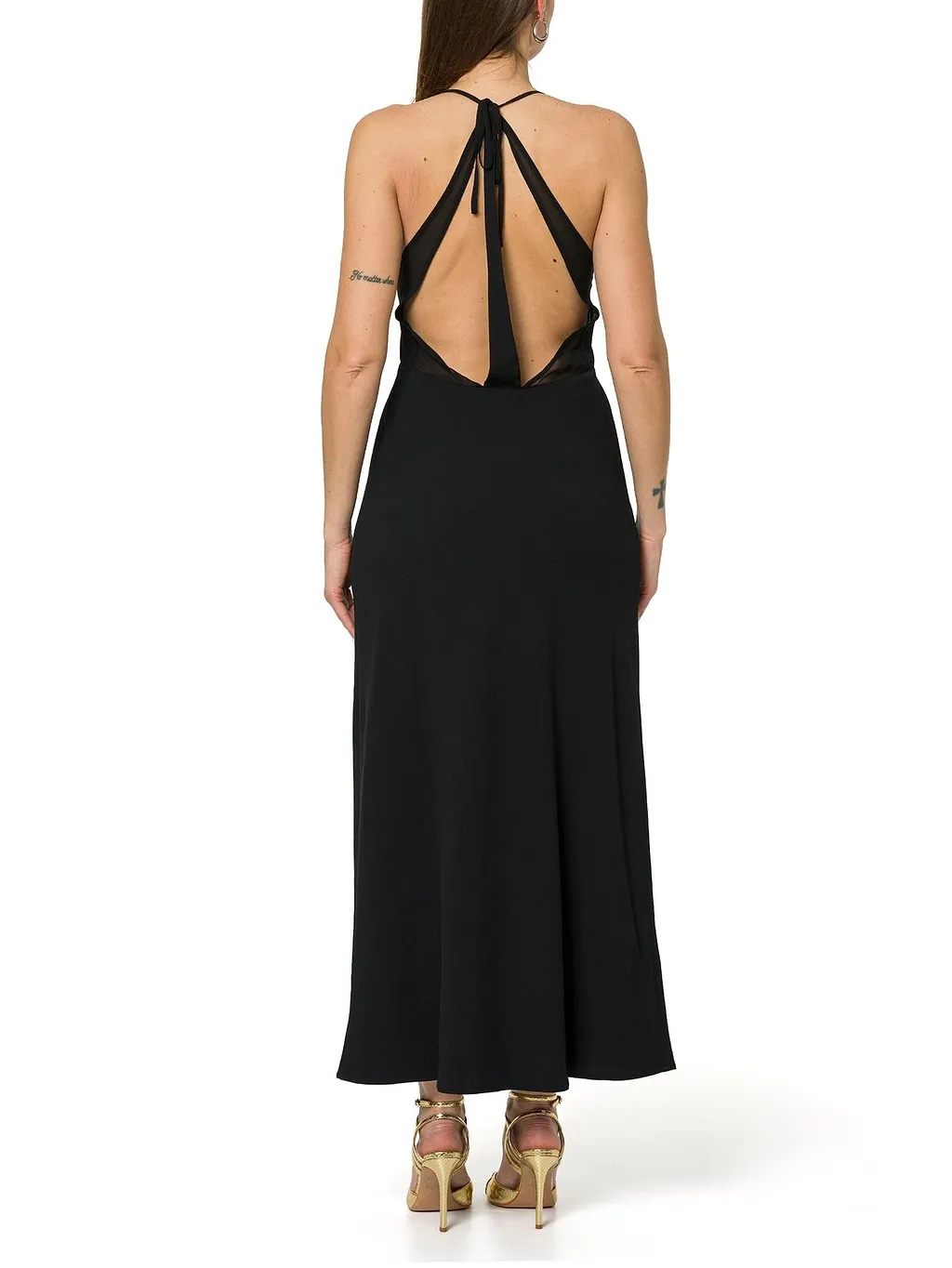 Mltribaldo Long Envers Satin Dress