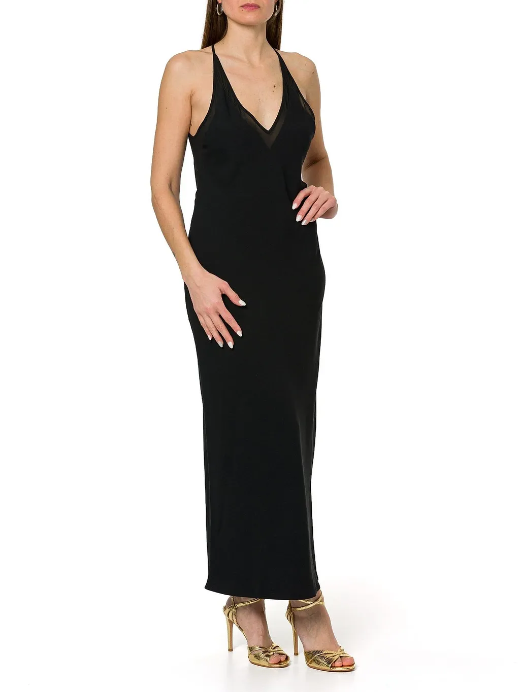 Mltribaldo Long Envers Satin Dress