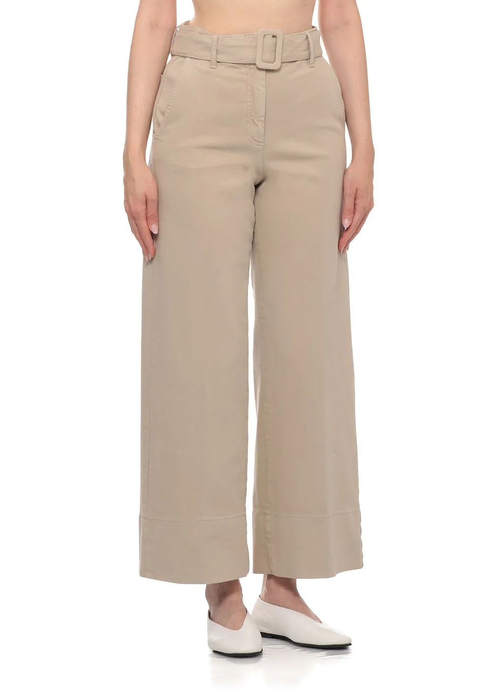 Marella Nicchia Belted Wide-Leg Pants