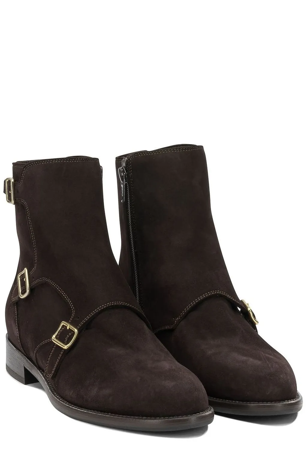 Maretto Triple-Buckle Ankle Boots
