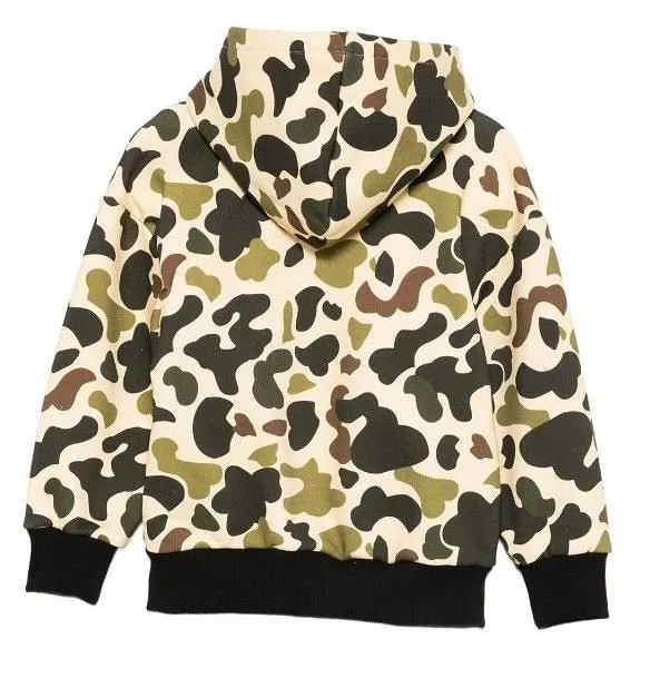 Market Allover Print Zip-Up Hoodie