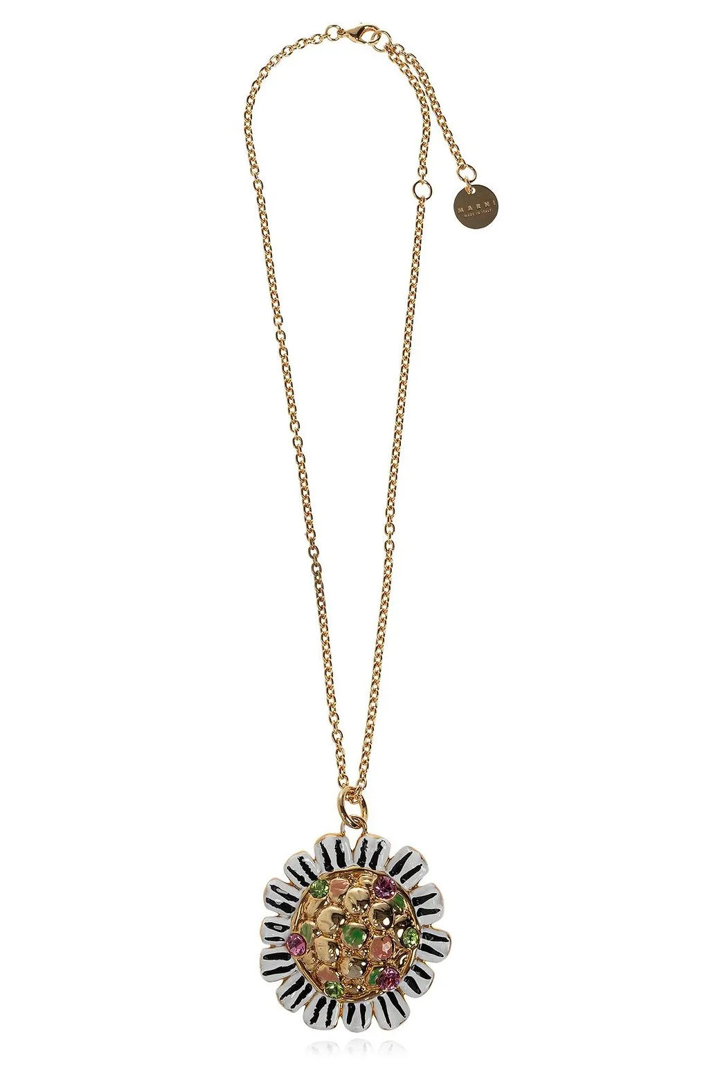 Marni Crystal Sunburst Pendant Necklace