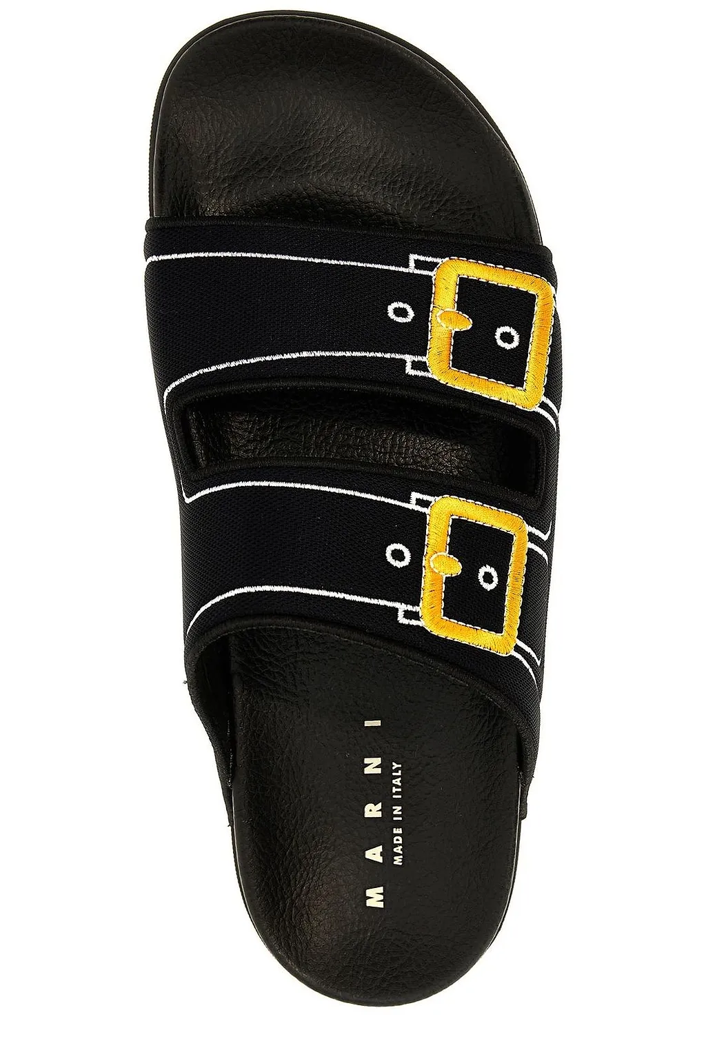 Marni Logo Embroidered Slip-On Slides