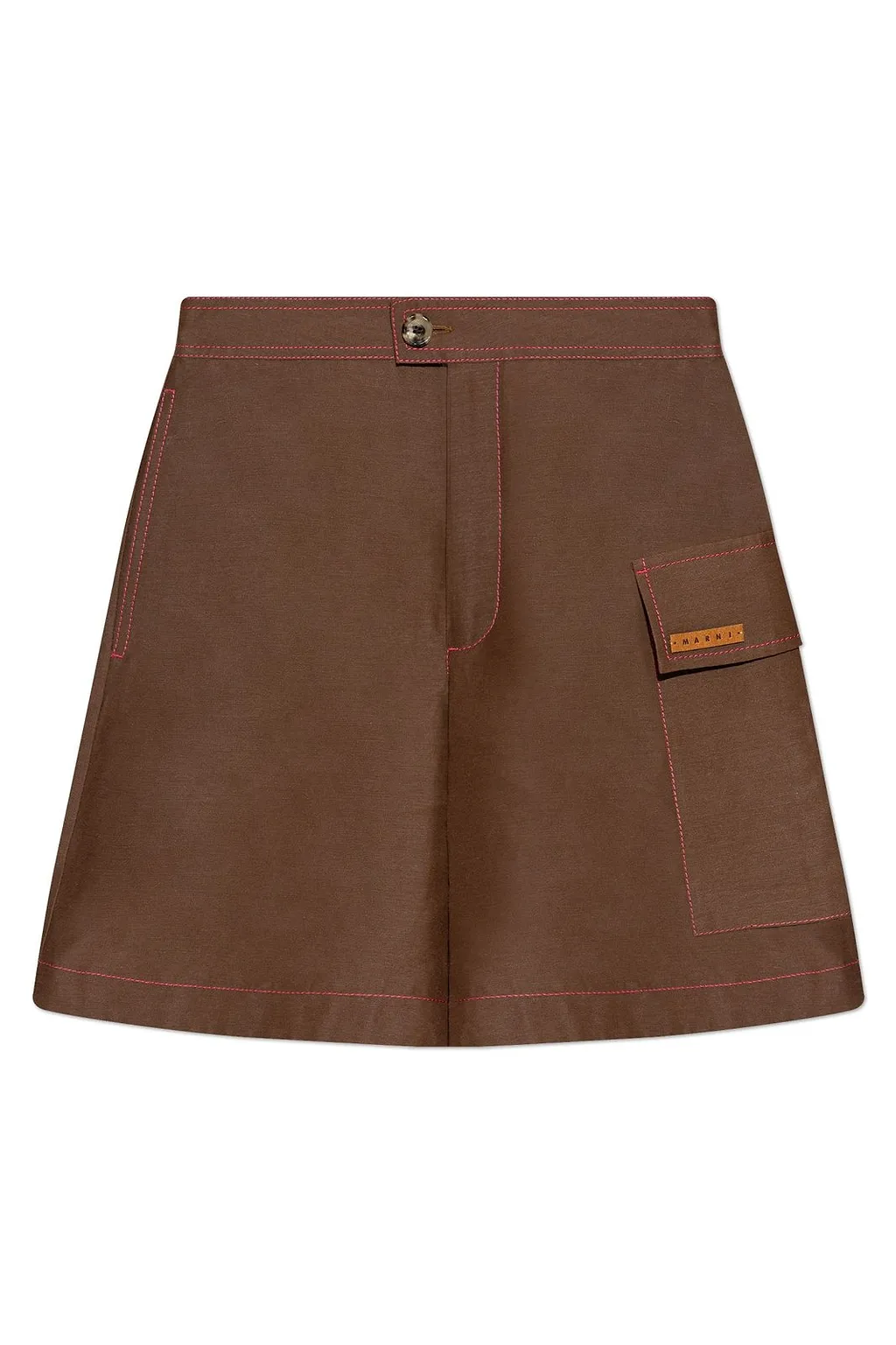 Marni Logo Patch High Waist Shorts