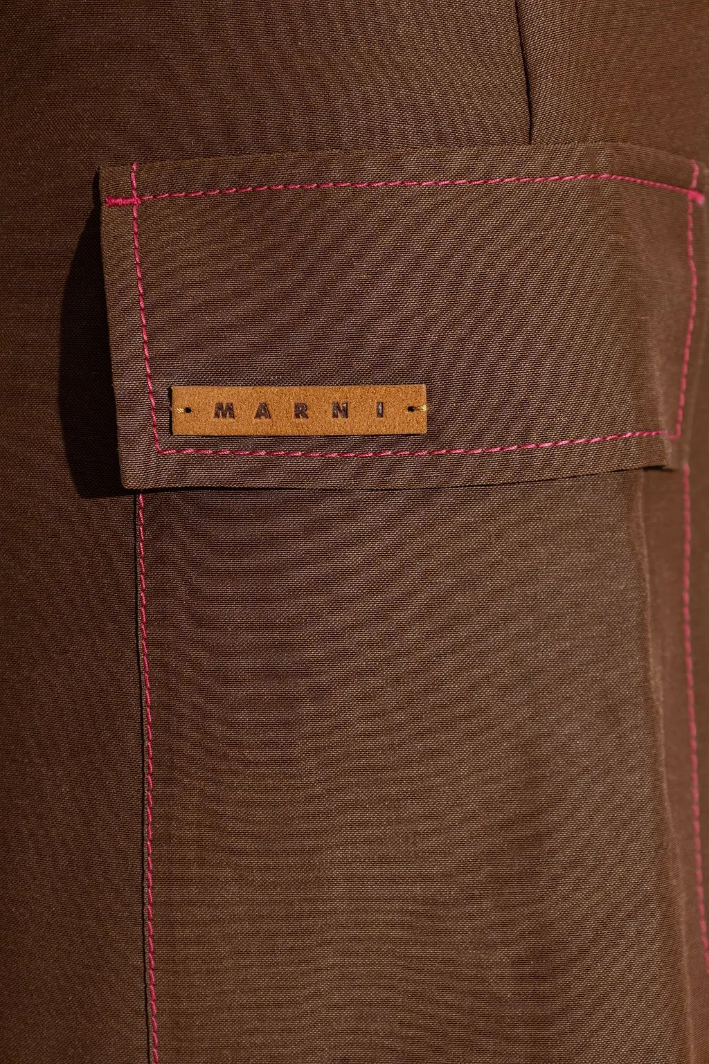 Marni Logo Patch High Waist Shorts