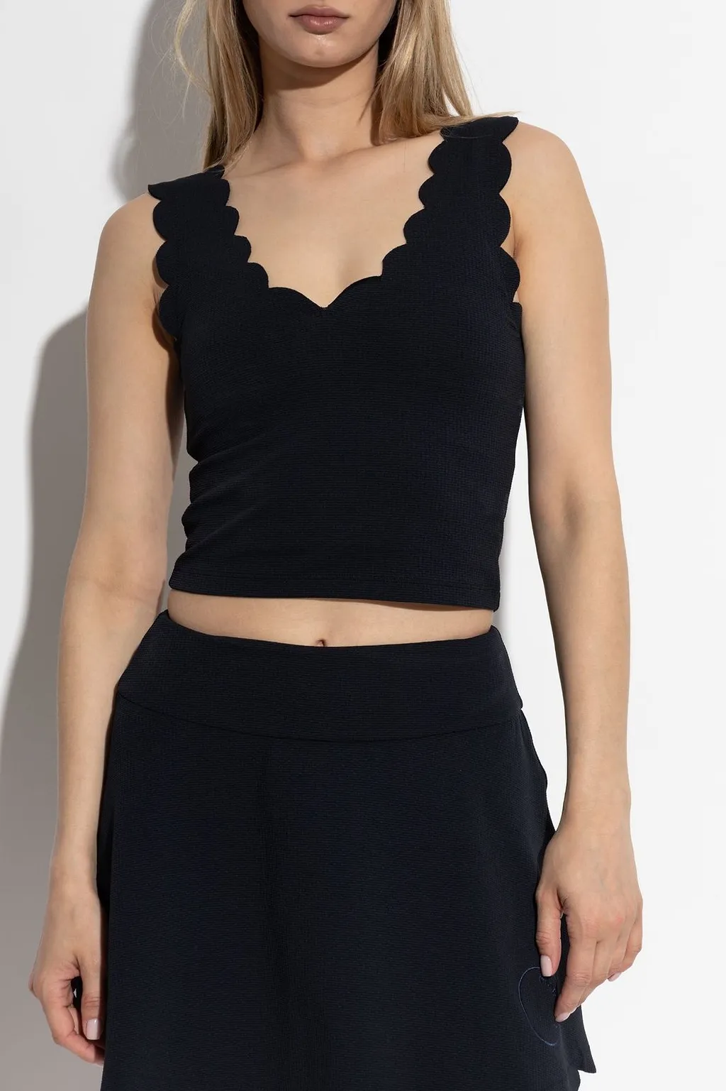 Marysia Scalloped Sleeveless Top