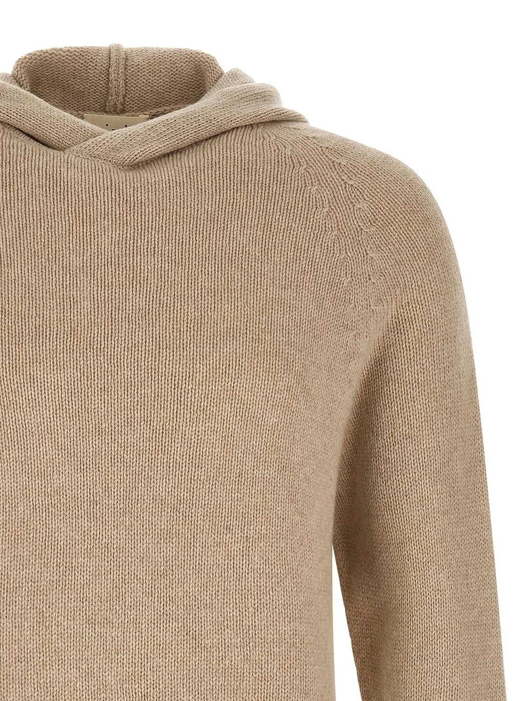 Braided Raglan Hooded Sweater