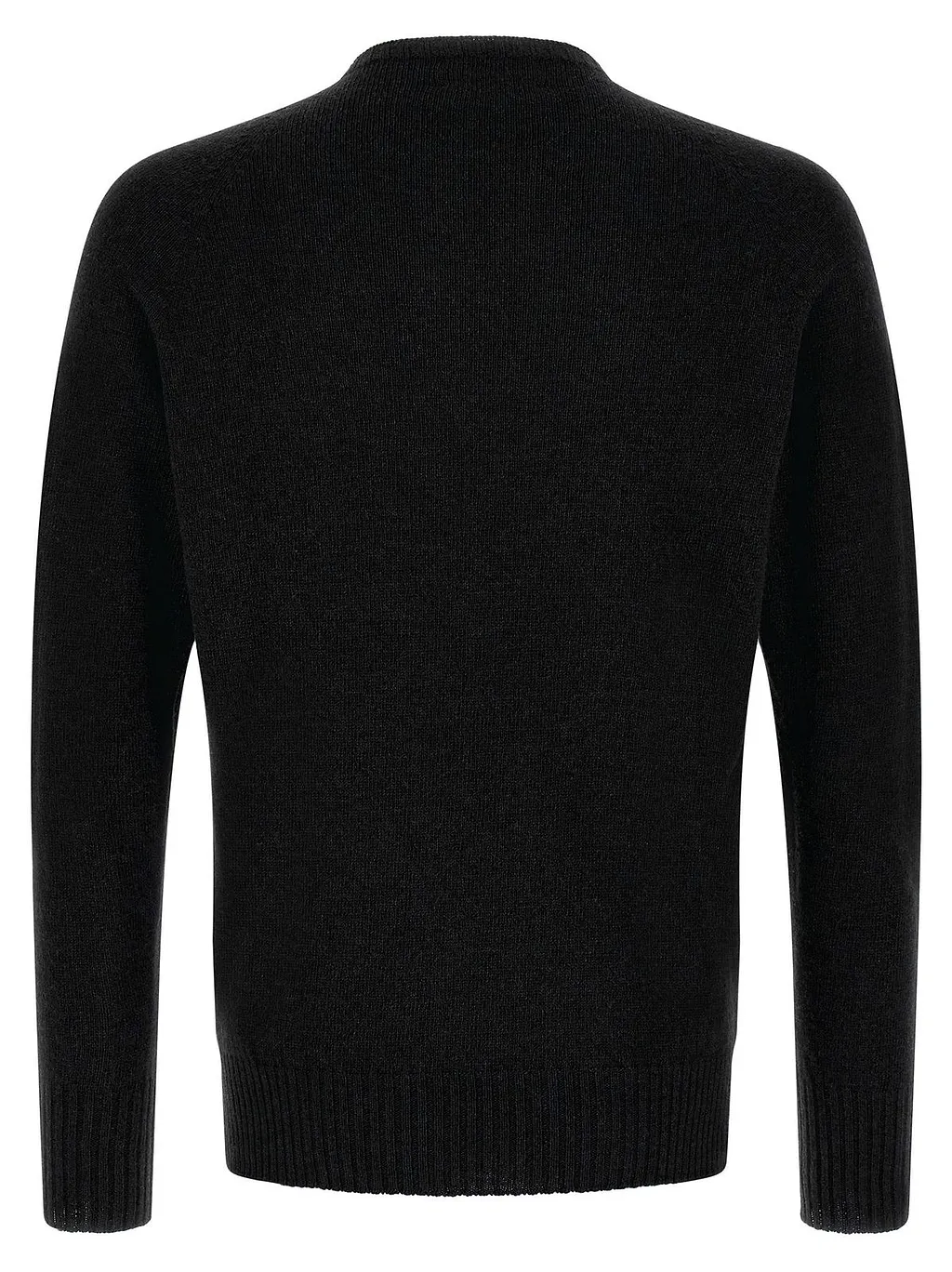 Side-Slit Crew Neck Knitted Sweater