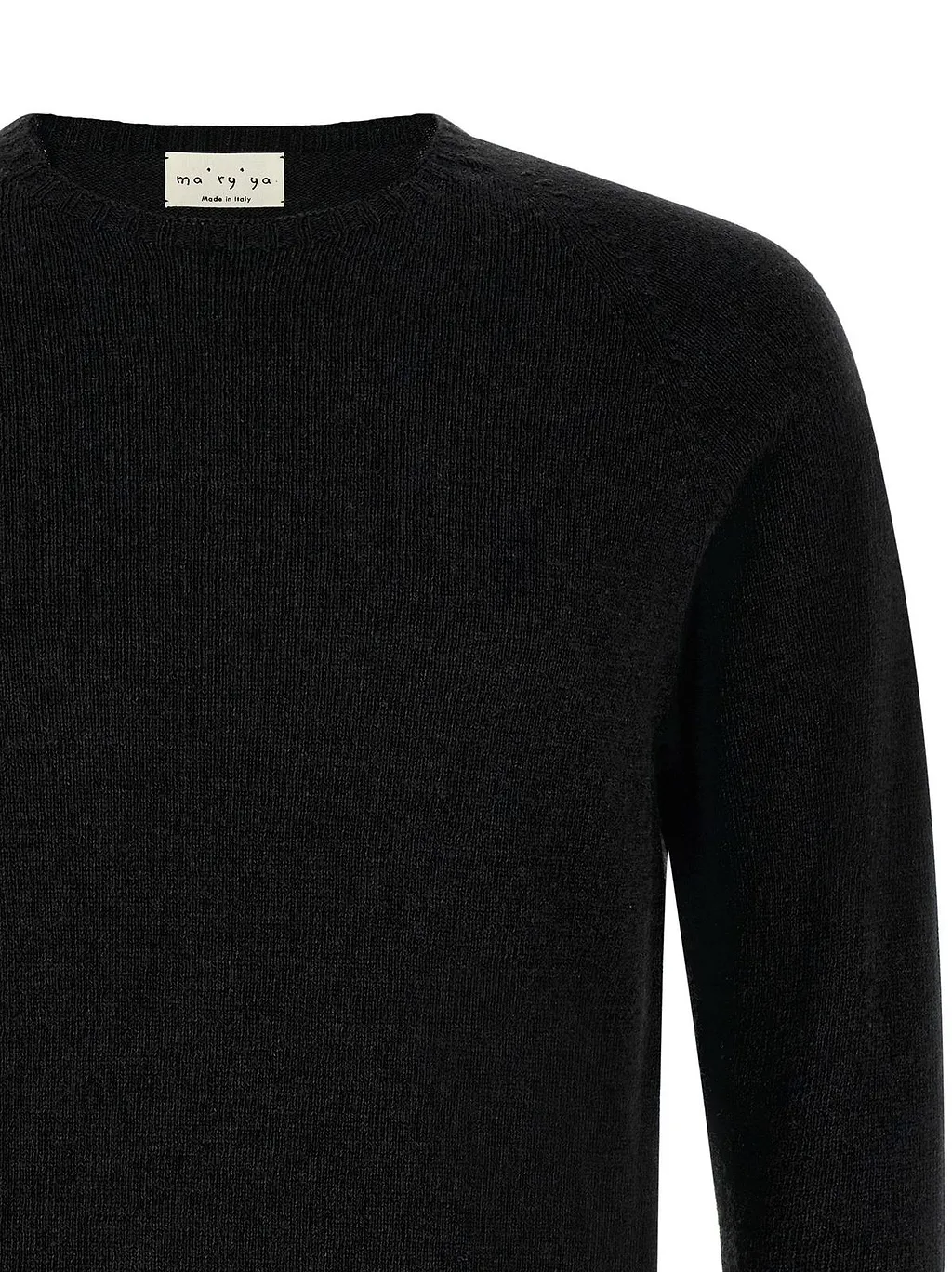 Side-Slit Crew Neck Knitted Sweater