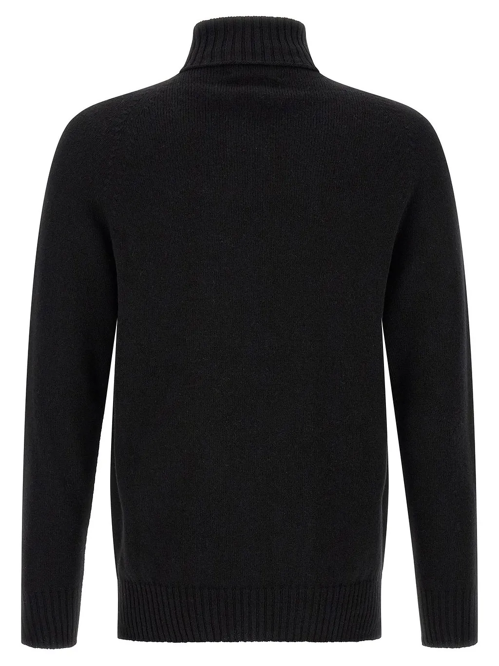 Ribbed Turtleneck Slit Knitted Sweater