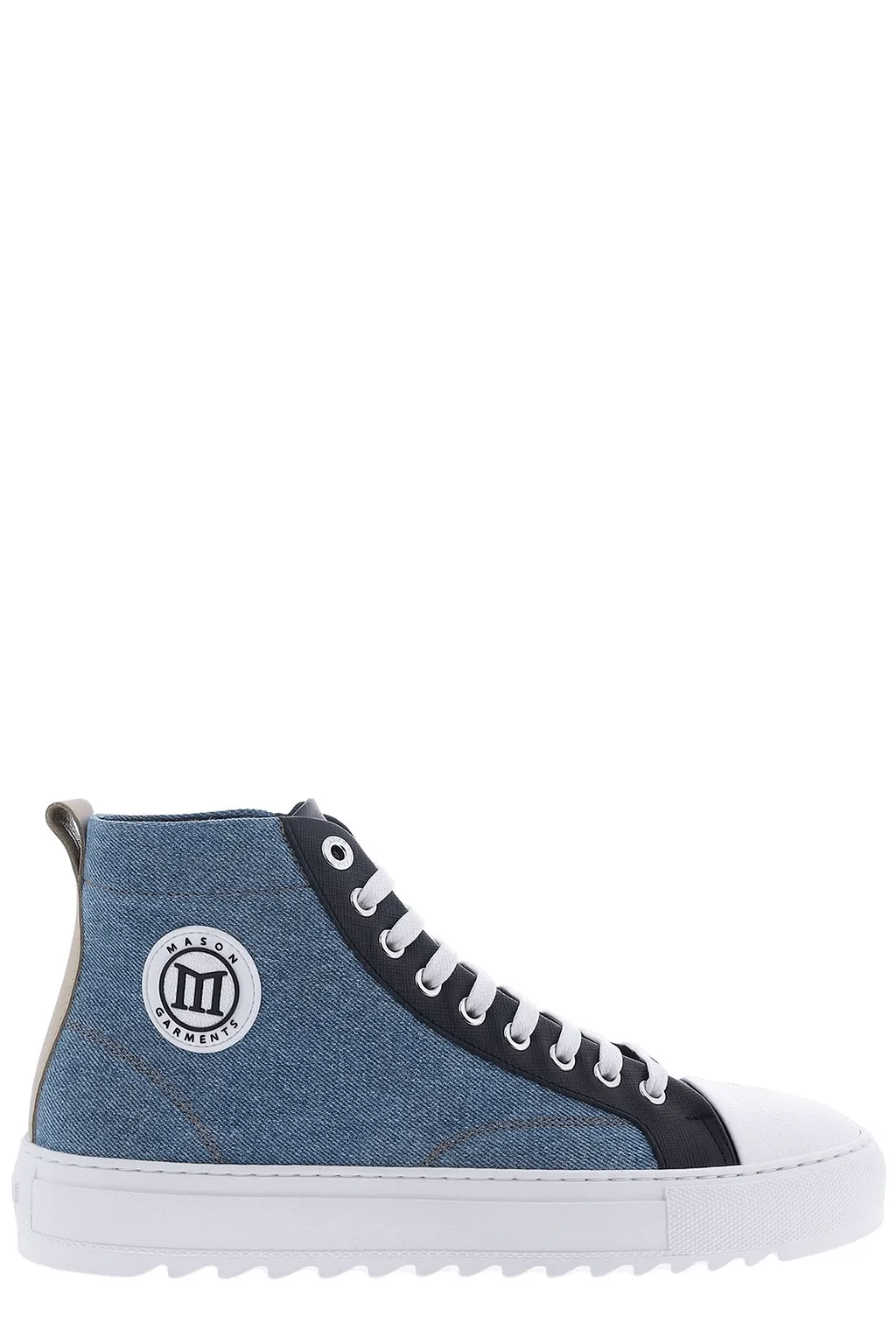 Mason Garments Logo Patch High-Top Sneakers