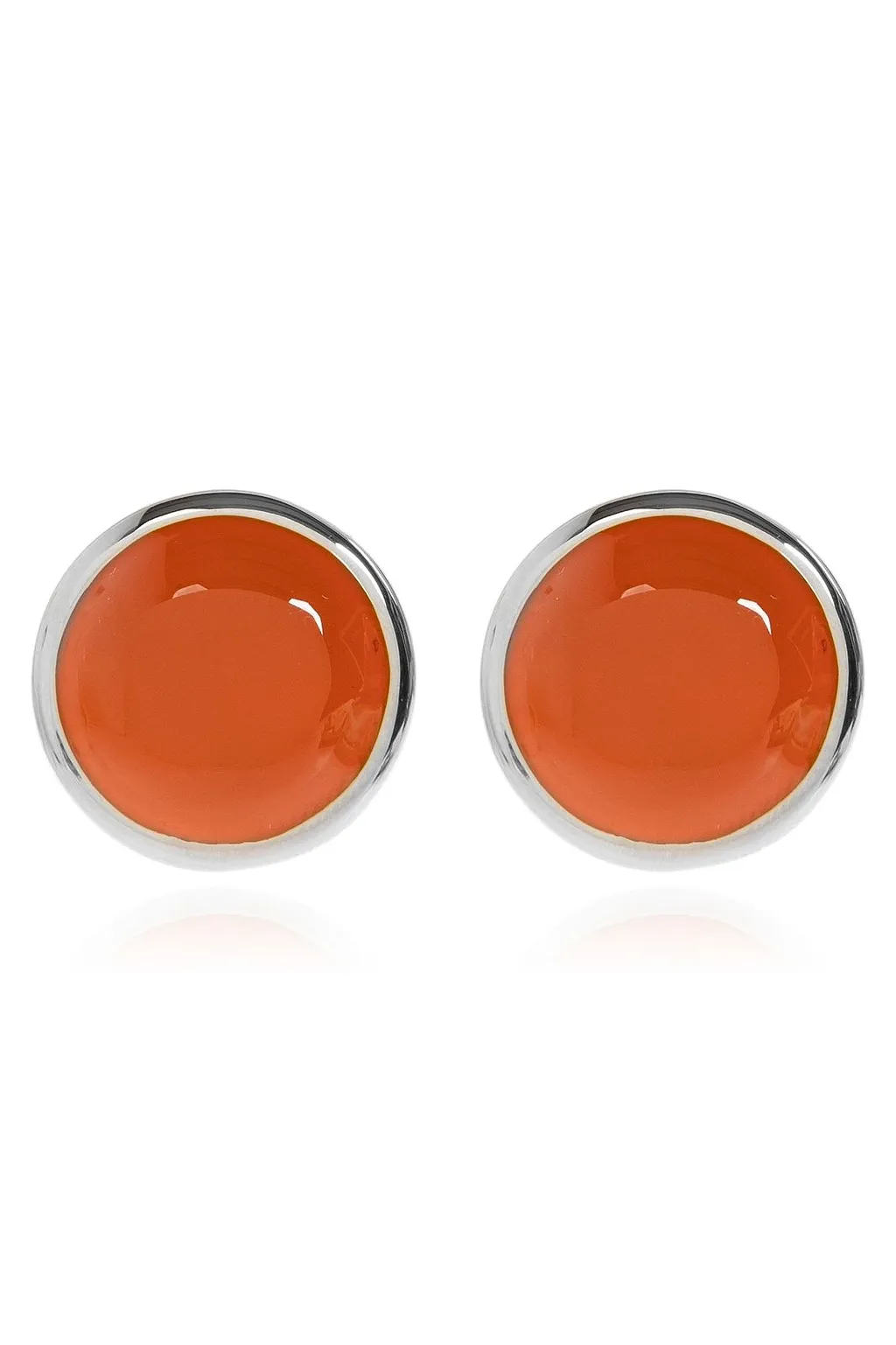 Marni Round Brass Stud Earrings