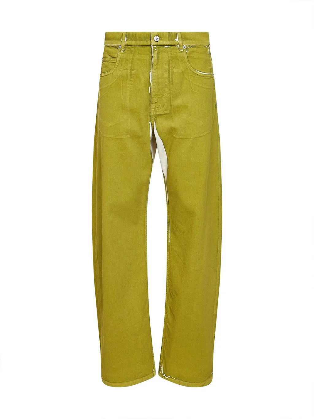 Marni Screen-Printed Denim Wide-Leg Trousers