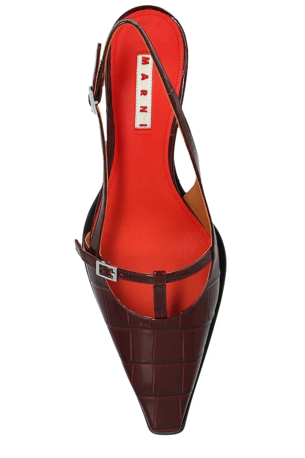 Marni Slingback Pointed Heeled Pumps