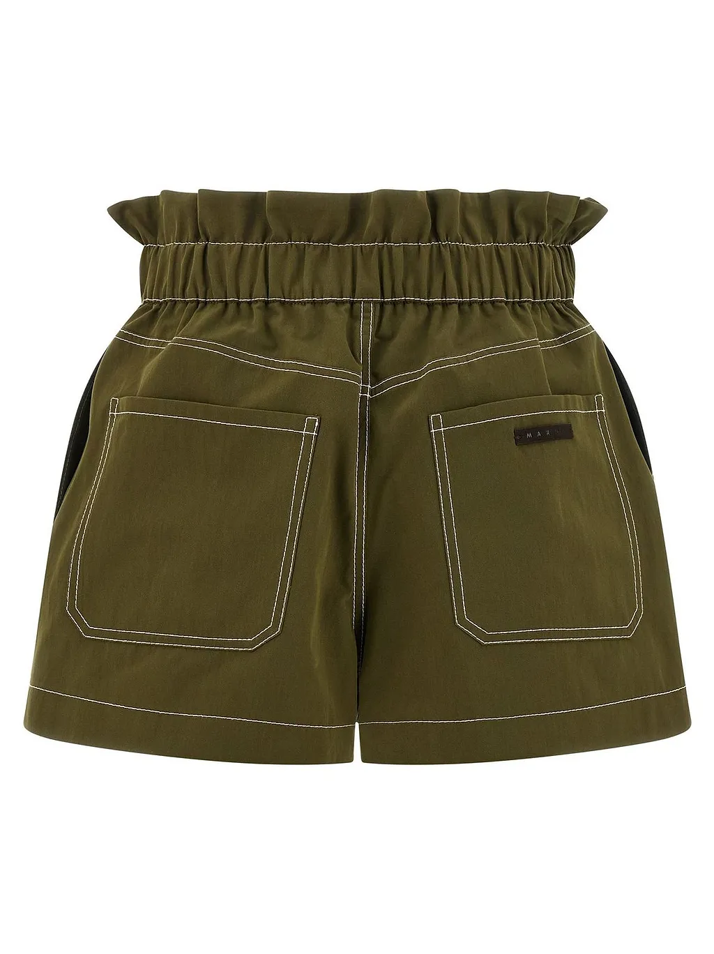 Marni Gabardine Contrast Stitched Shorts