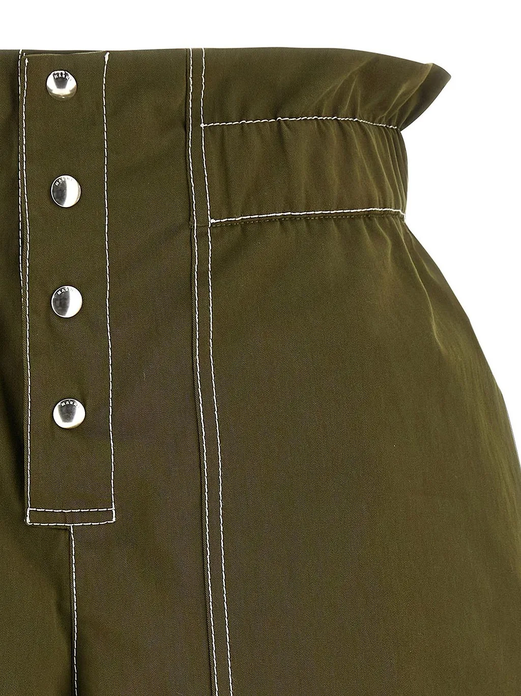 Marni Gabardine Contrast Stitched Shorts