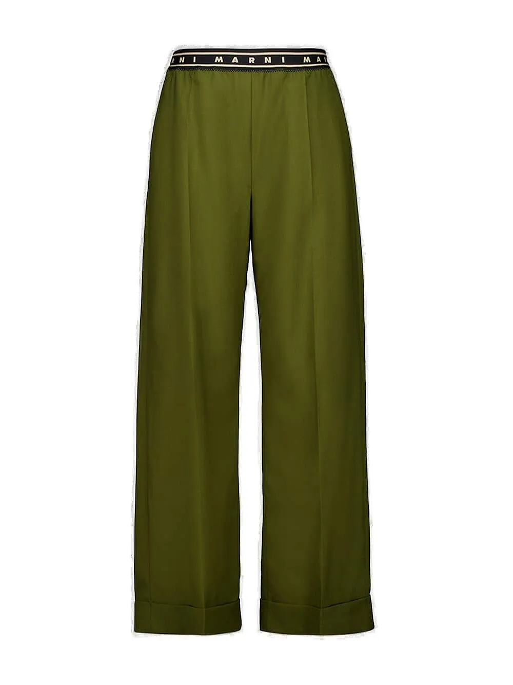 Marni Straight-Leg Logo Waistband Trousers