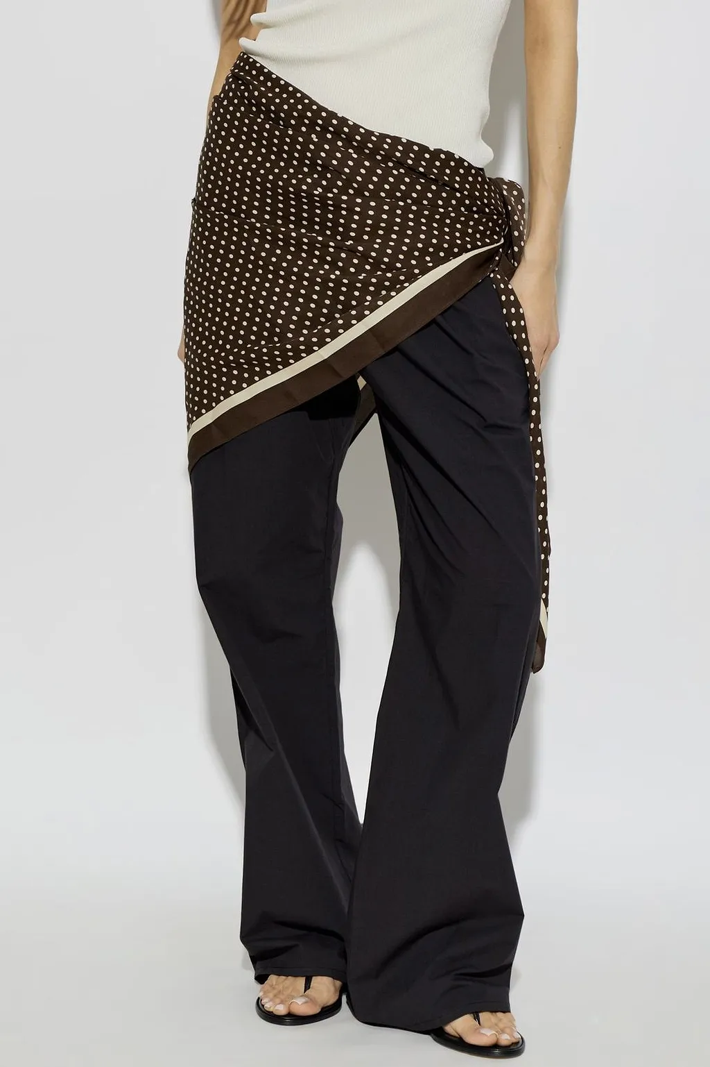 Polka-Dot Silk Scarf