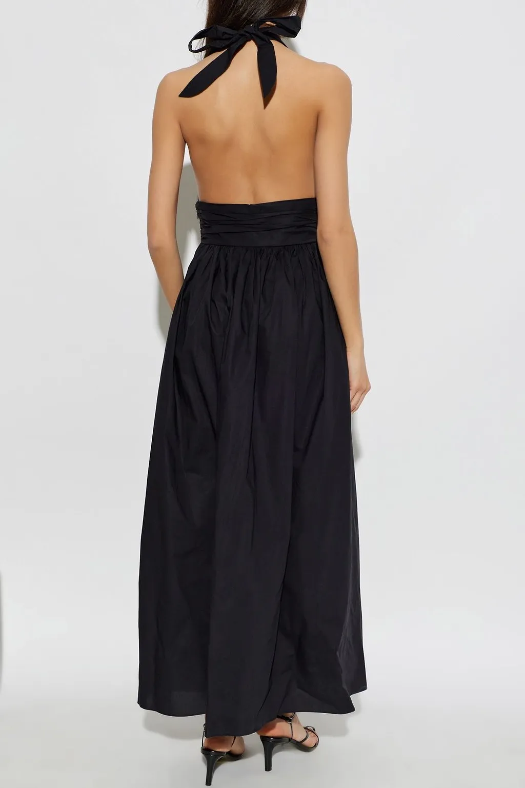 Matteau Plunge Halter Maxi Dress