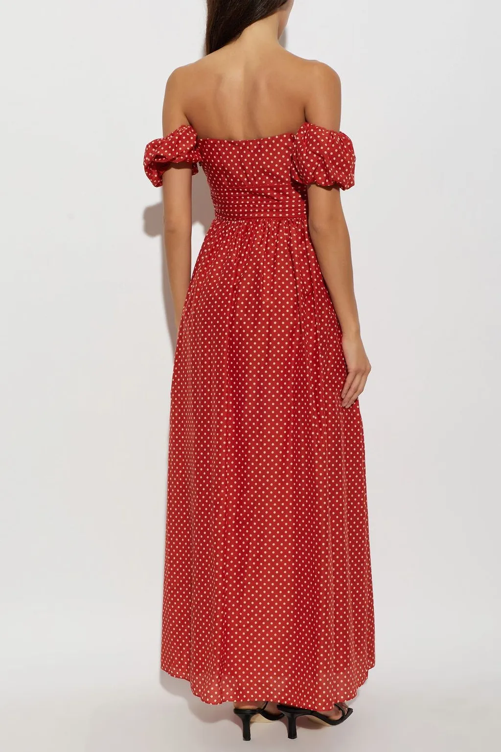 Matteau Off-Shoulder Polka-Dot Dress