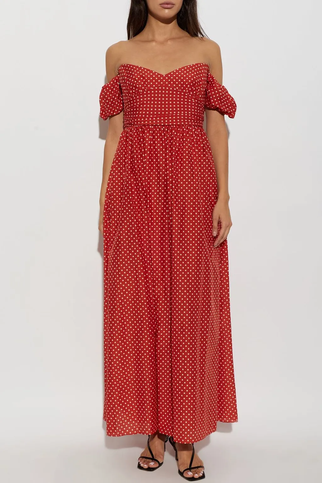 Matteau Off-Shoulder Polka-Dot Dress