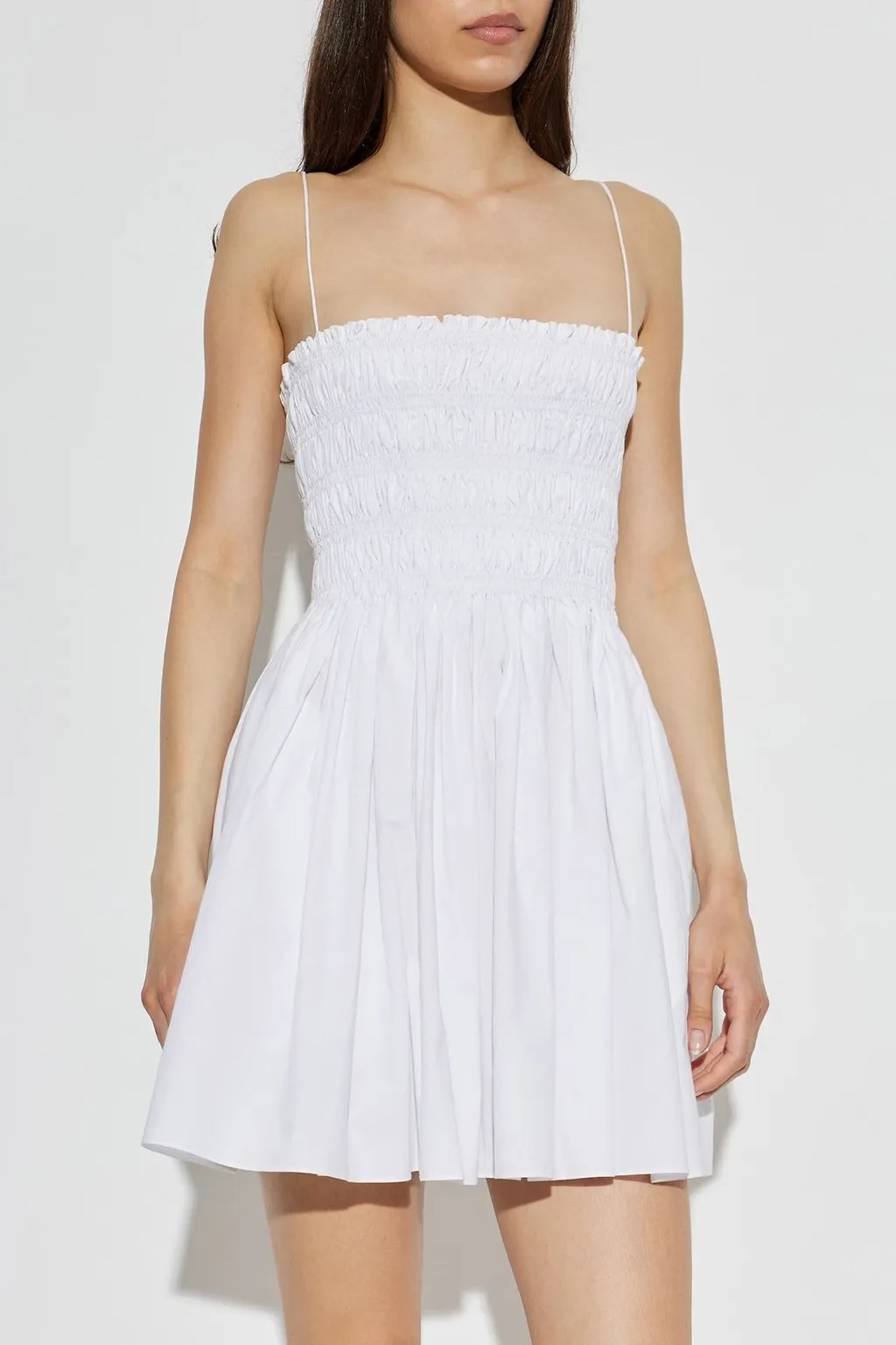 Shirred Bodice Mini Dress