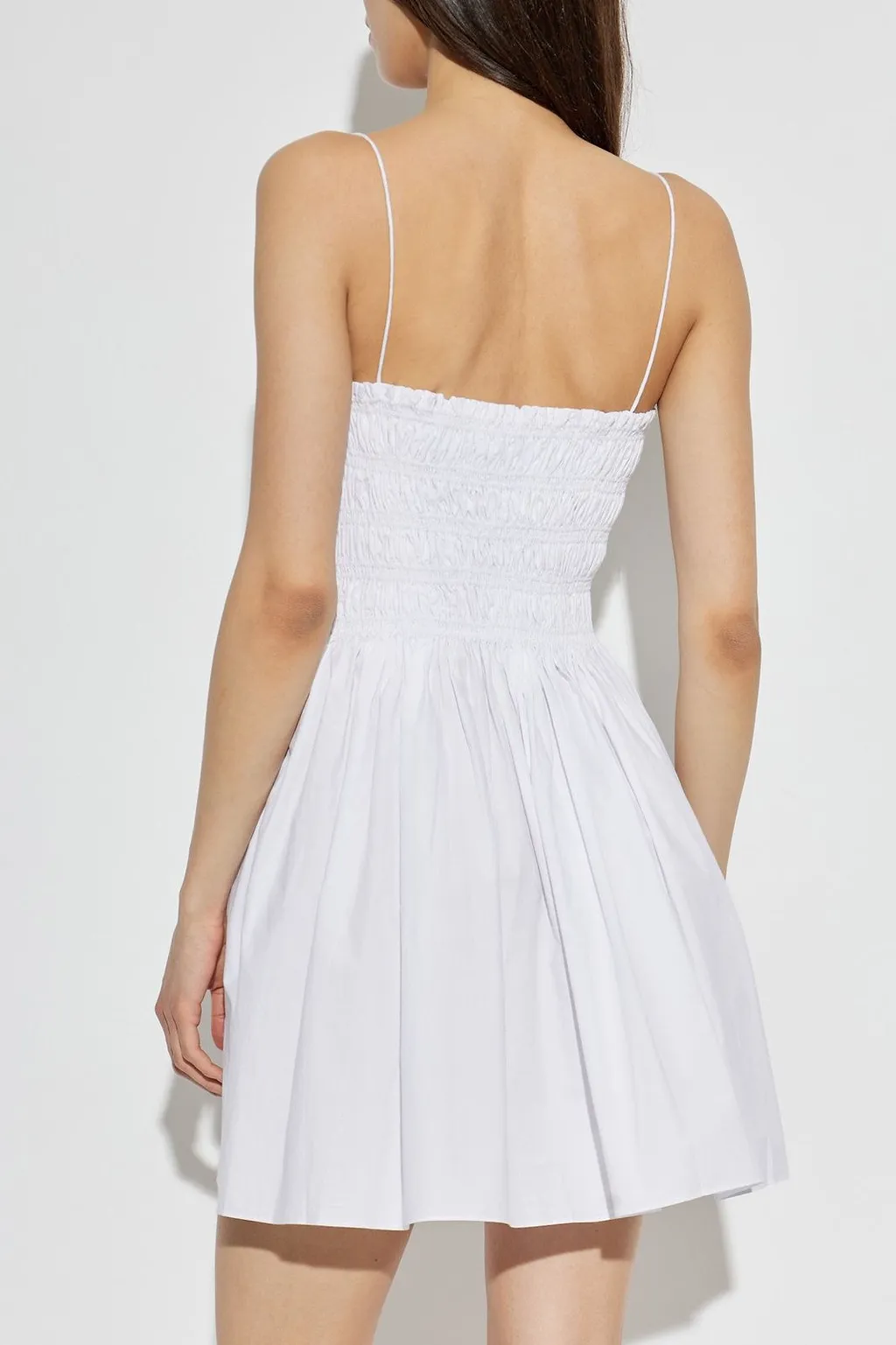 Shirred Bodice Mini Dress