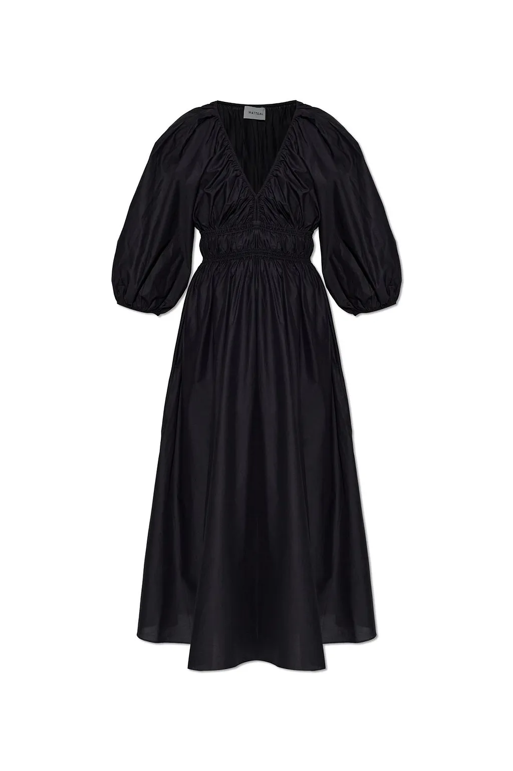 Matteau Shirred Plunge Button Dress