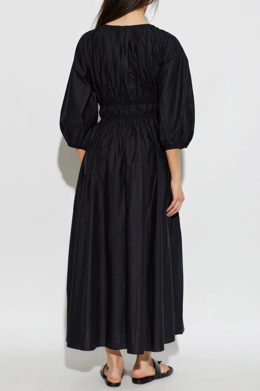 Matteau Shirred Plunge Button Dress