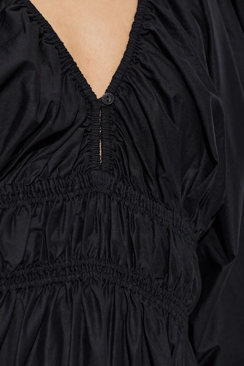 Matteau Shirred Plunge Button Dress
