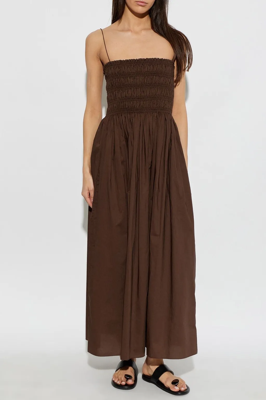 Shirred Bodice Maxi Dress