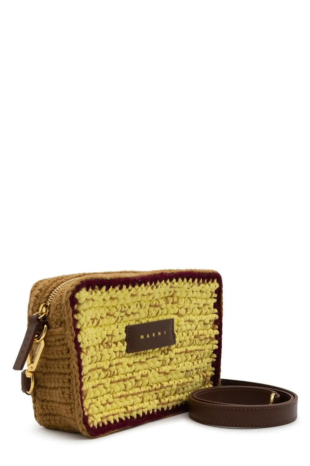 Marni Textured Woven Designed Shoulder Bag