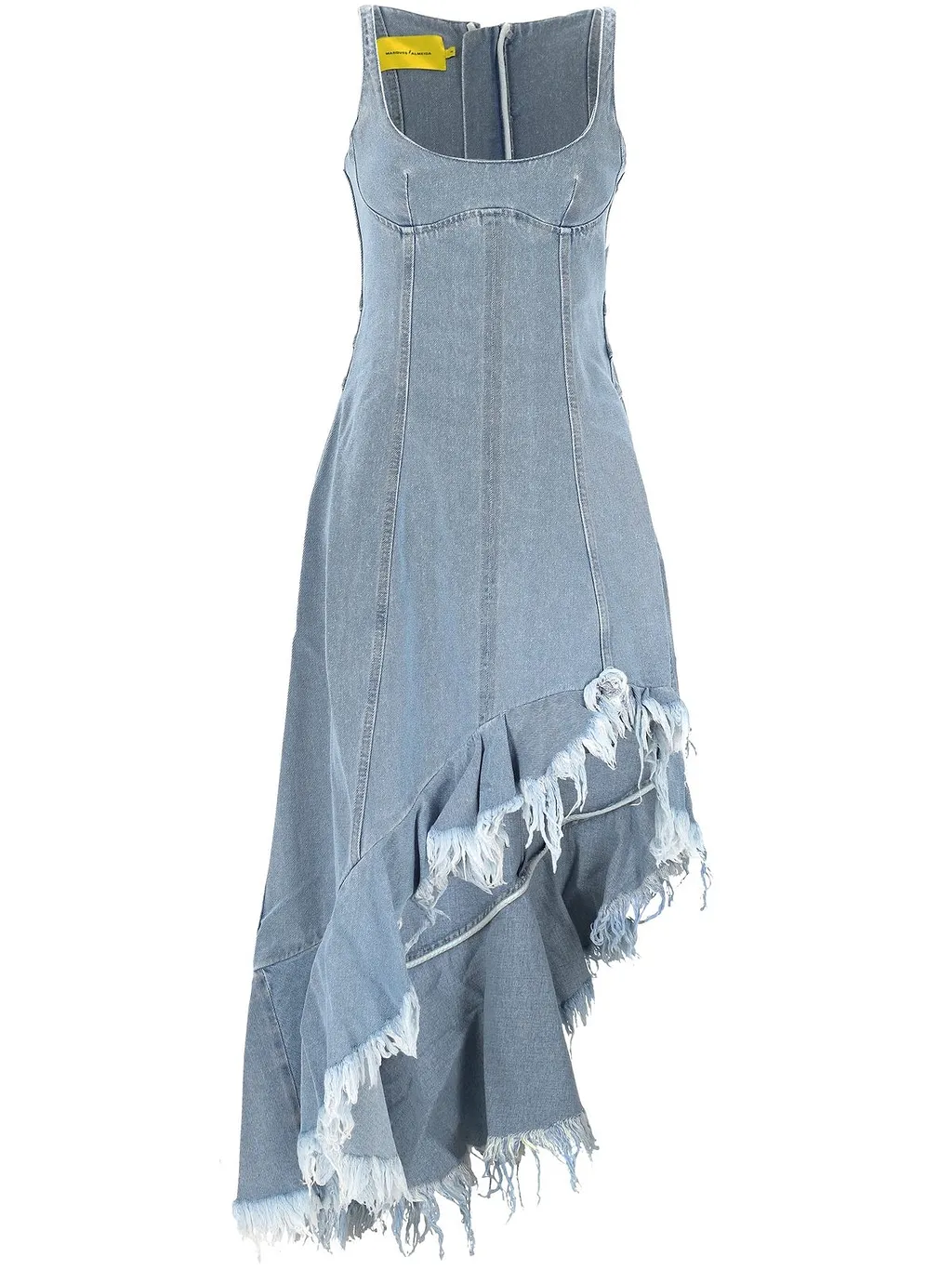 Marques'almeida Frayed Denim Dress