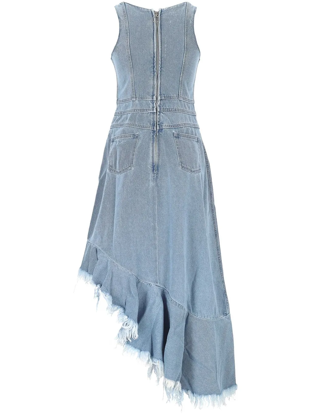 Marques'almeida Frayed Denim Dress