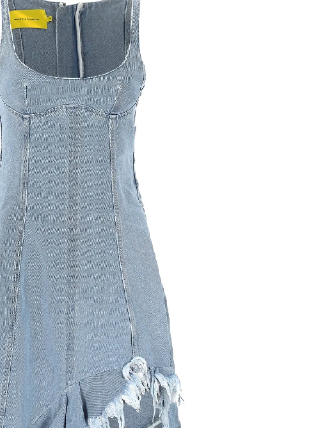 Marques'almeida Frayed Denim Dress