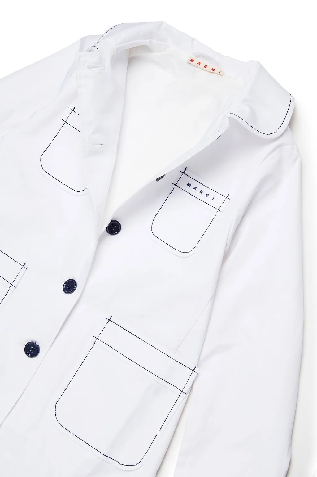 Marni Kids Logo Embroidered Jacket