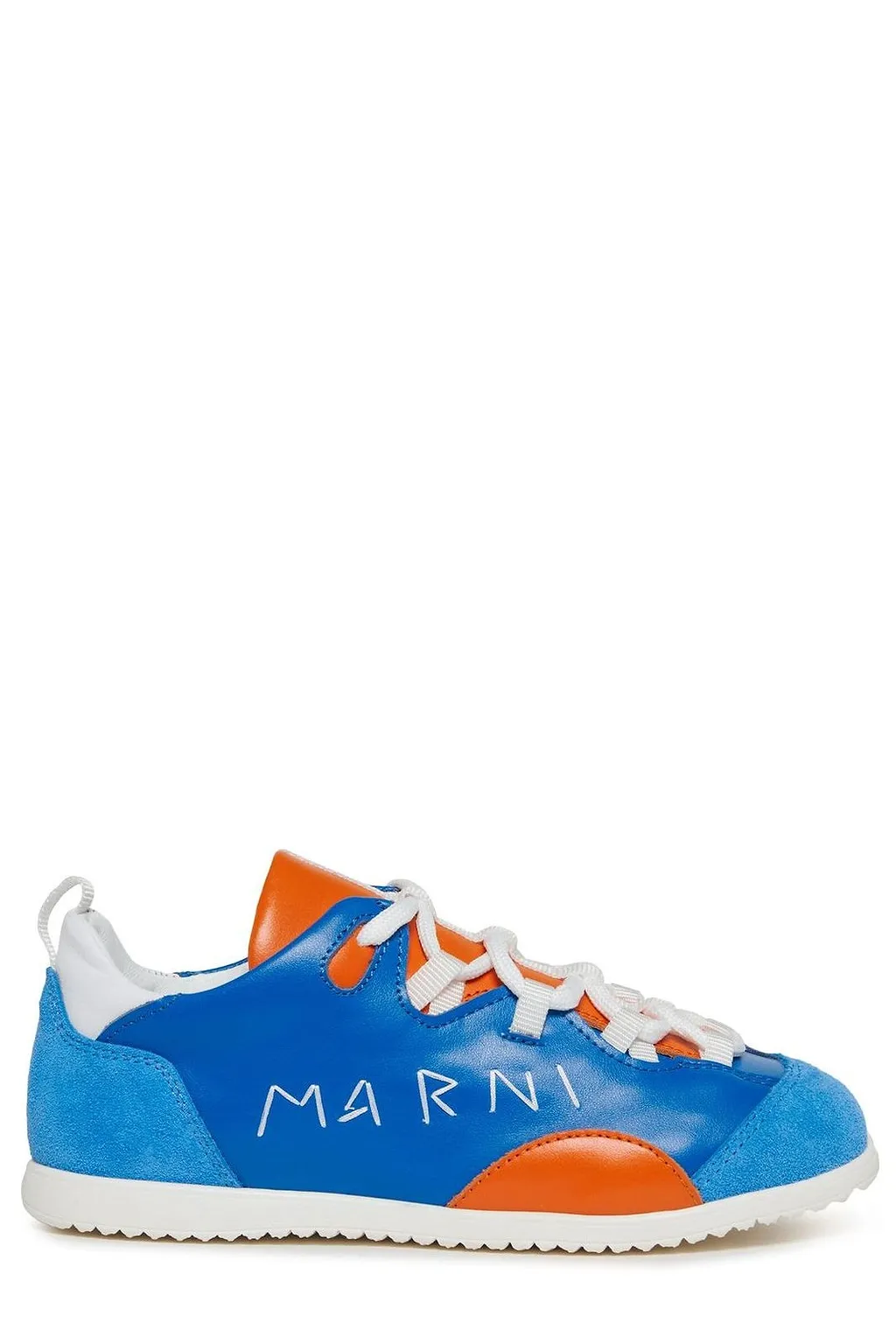 Marni Kids Logo Embroidered Lace-Up Sneakers