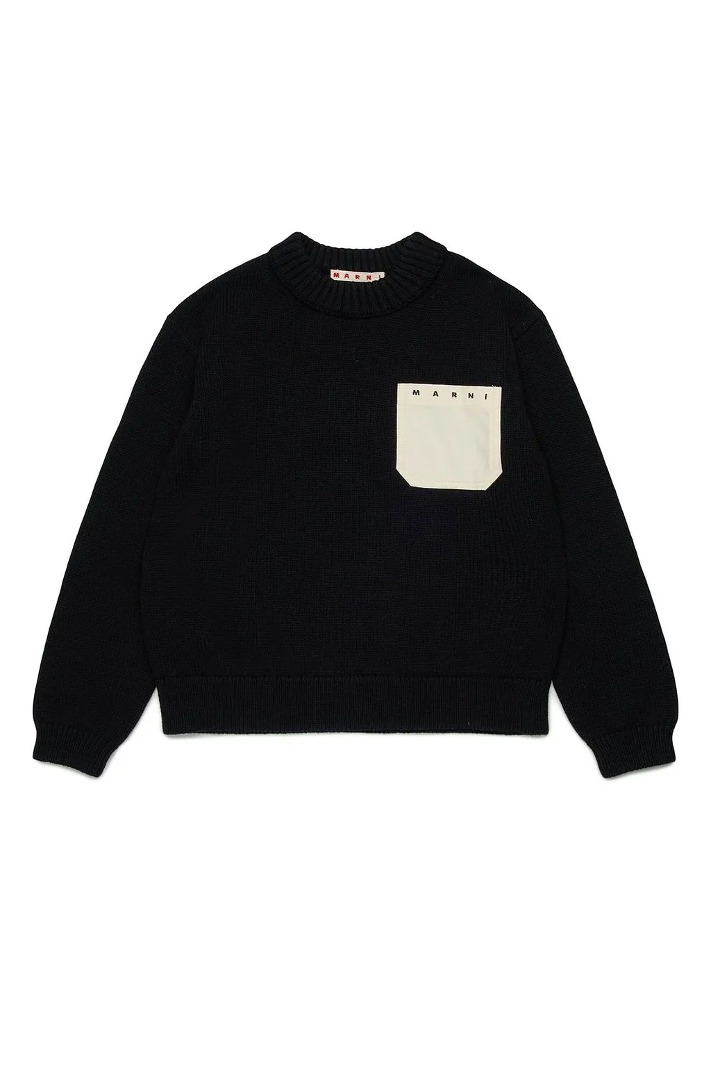 Marni Kids Logo Embroidered Knitted Jumper