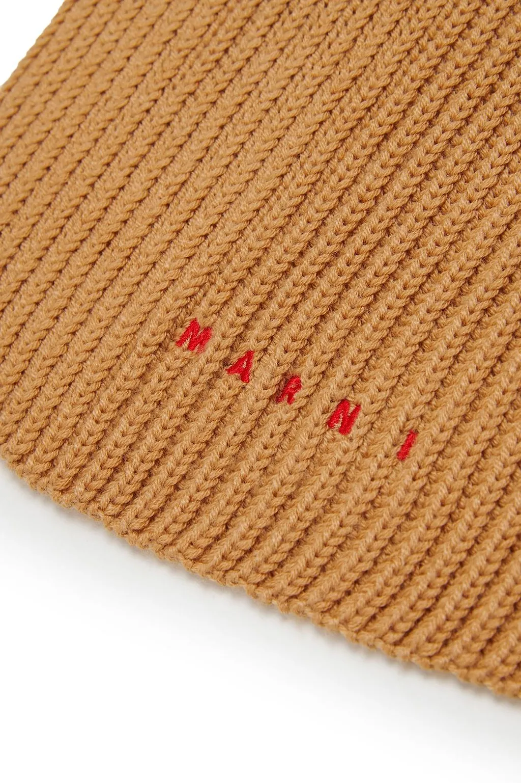 Marni Kids Logo Embroidered Ribbed Scarf
