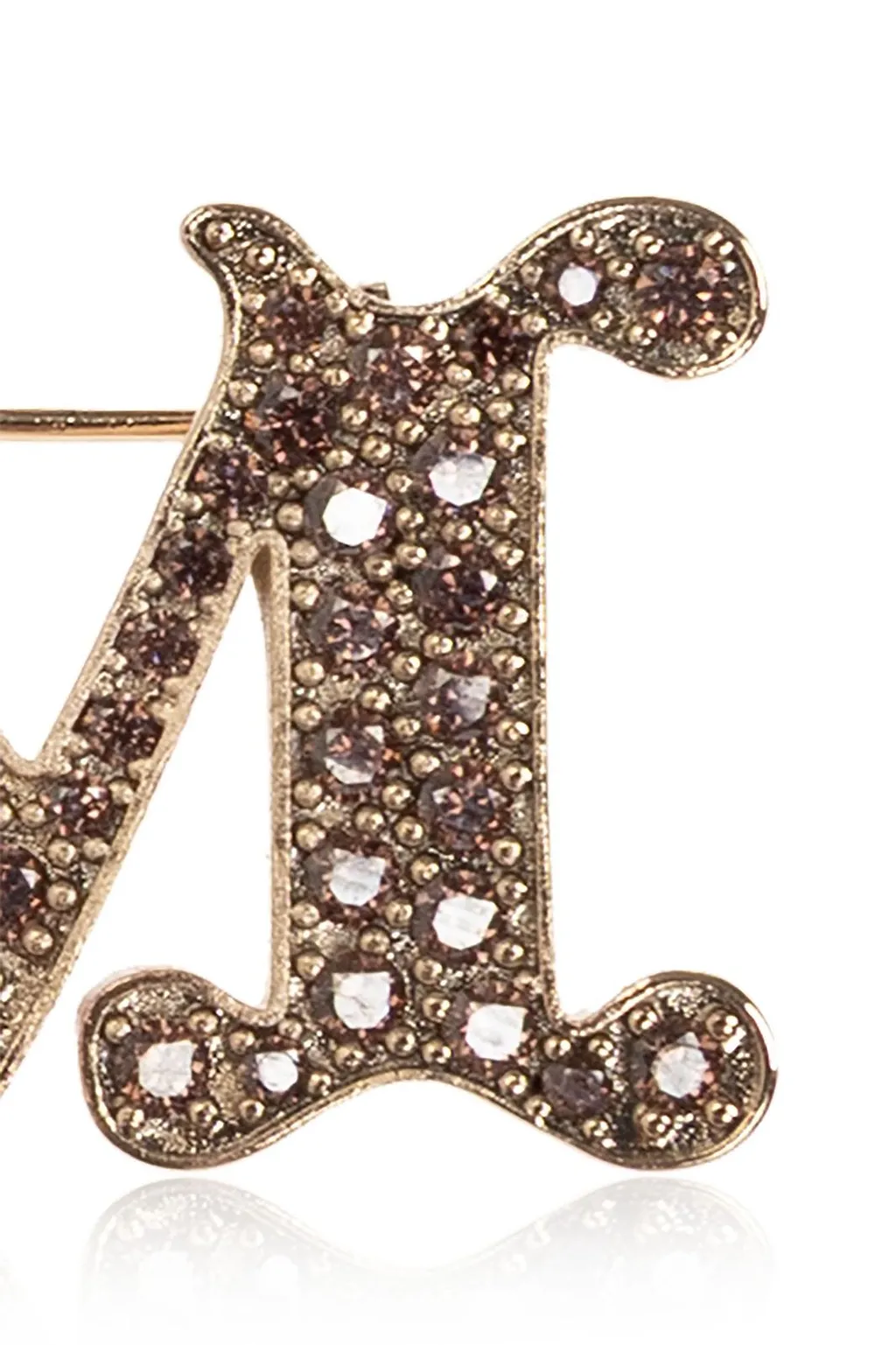 Facella Crystal Initial Brooch