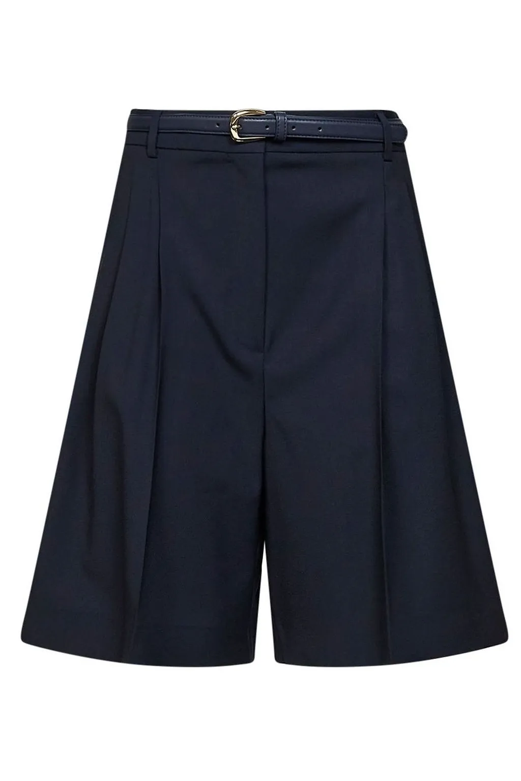 Max Mara Studio Pleated Belted Bermuda Shorts