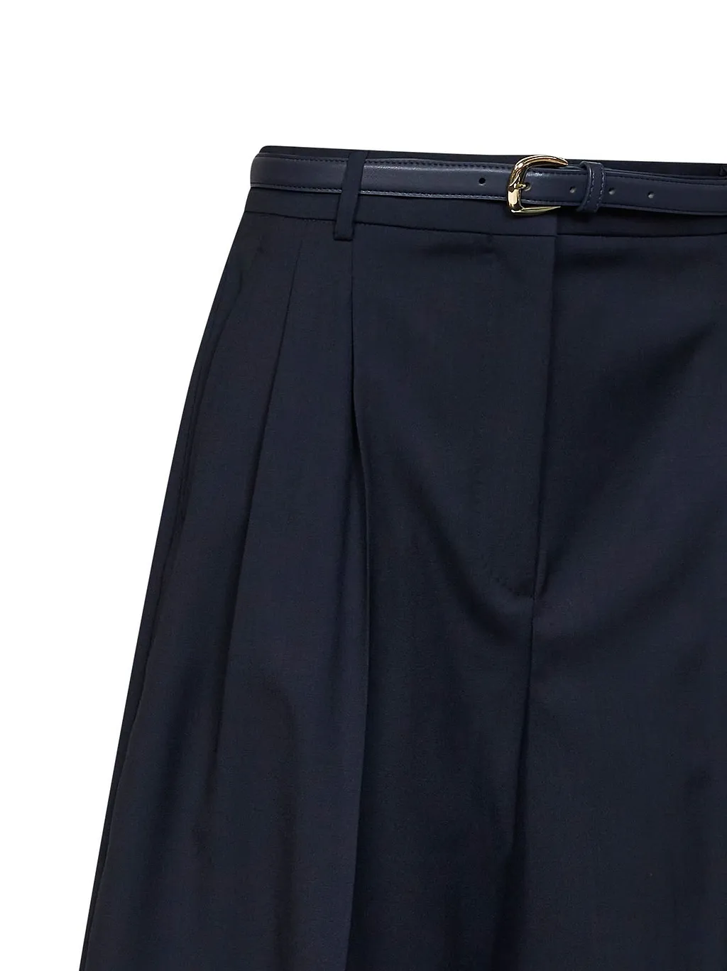 Max Mara Studio Pleated Belted Bermuda Shorts