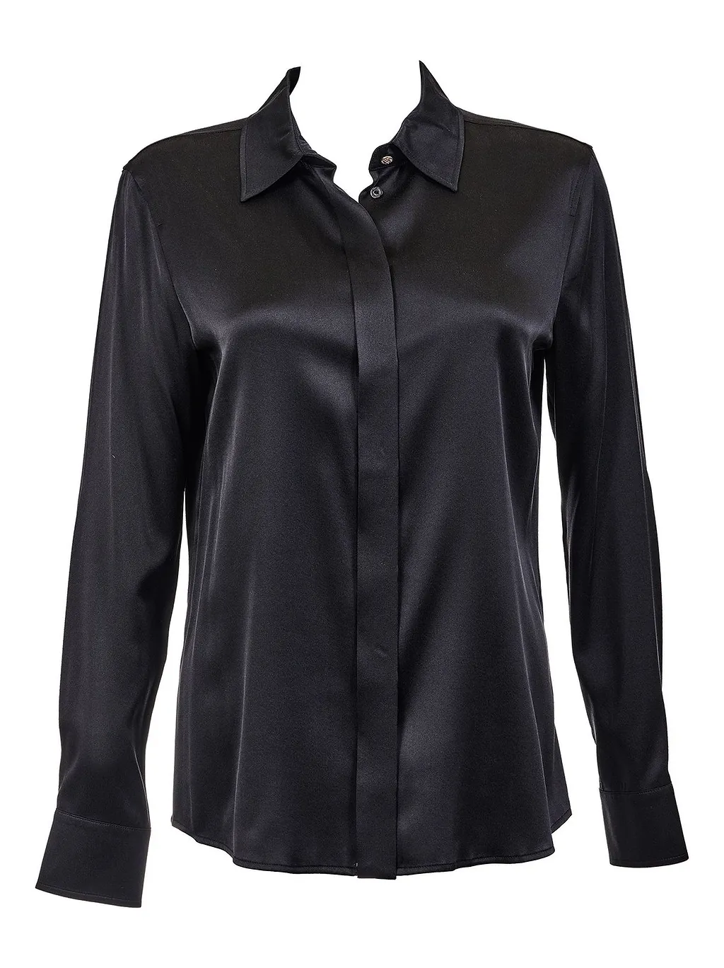 Max Mara Studio Satin Long-Sleeve Top