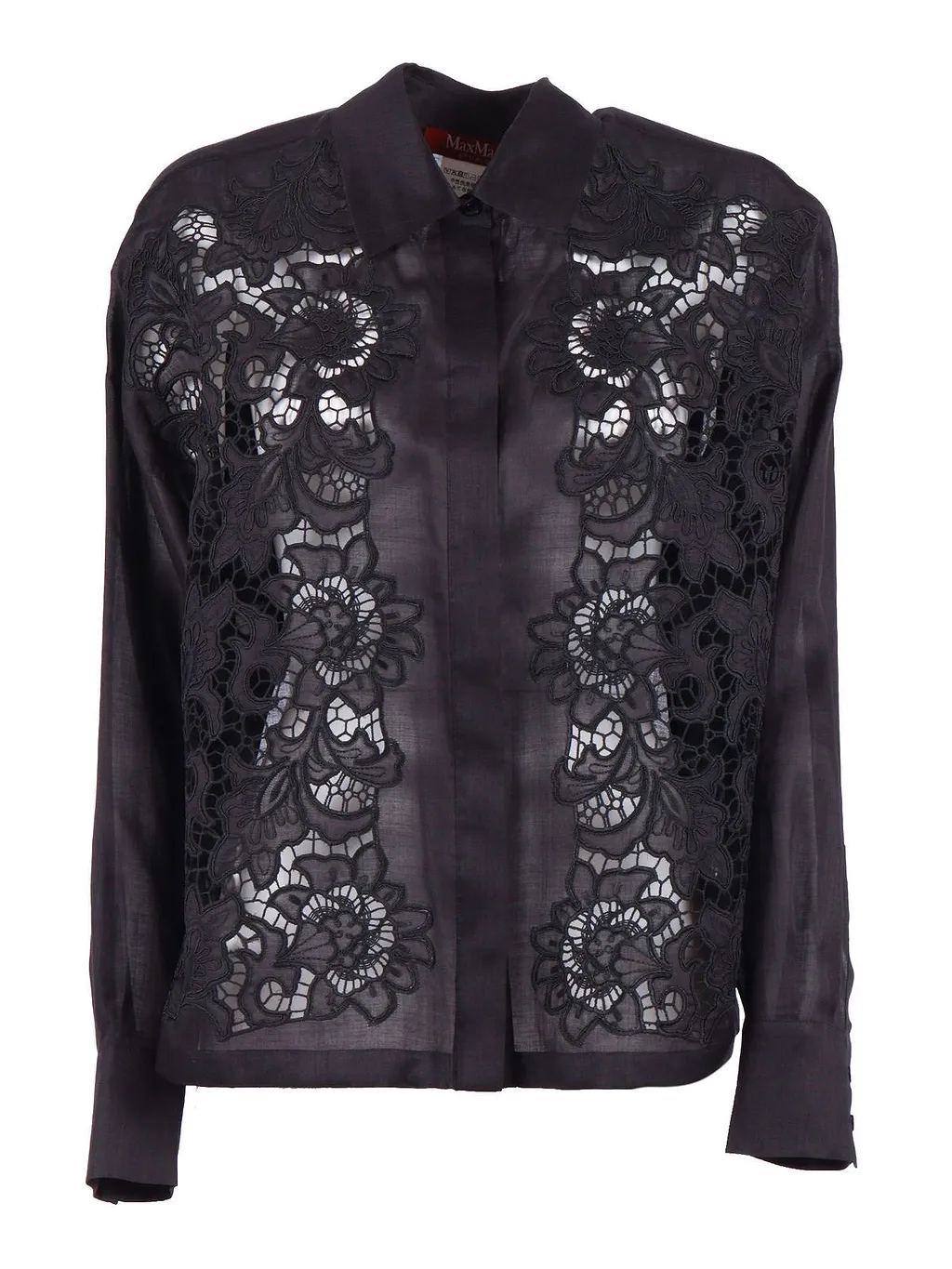 Max Mara Studio Cali Embroidered-Long Sleeved Shirt