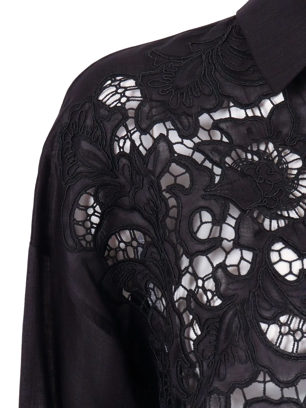 Max Mara Studio Cali Embroidered-Long Sleeved Shirt