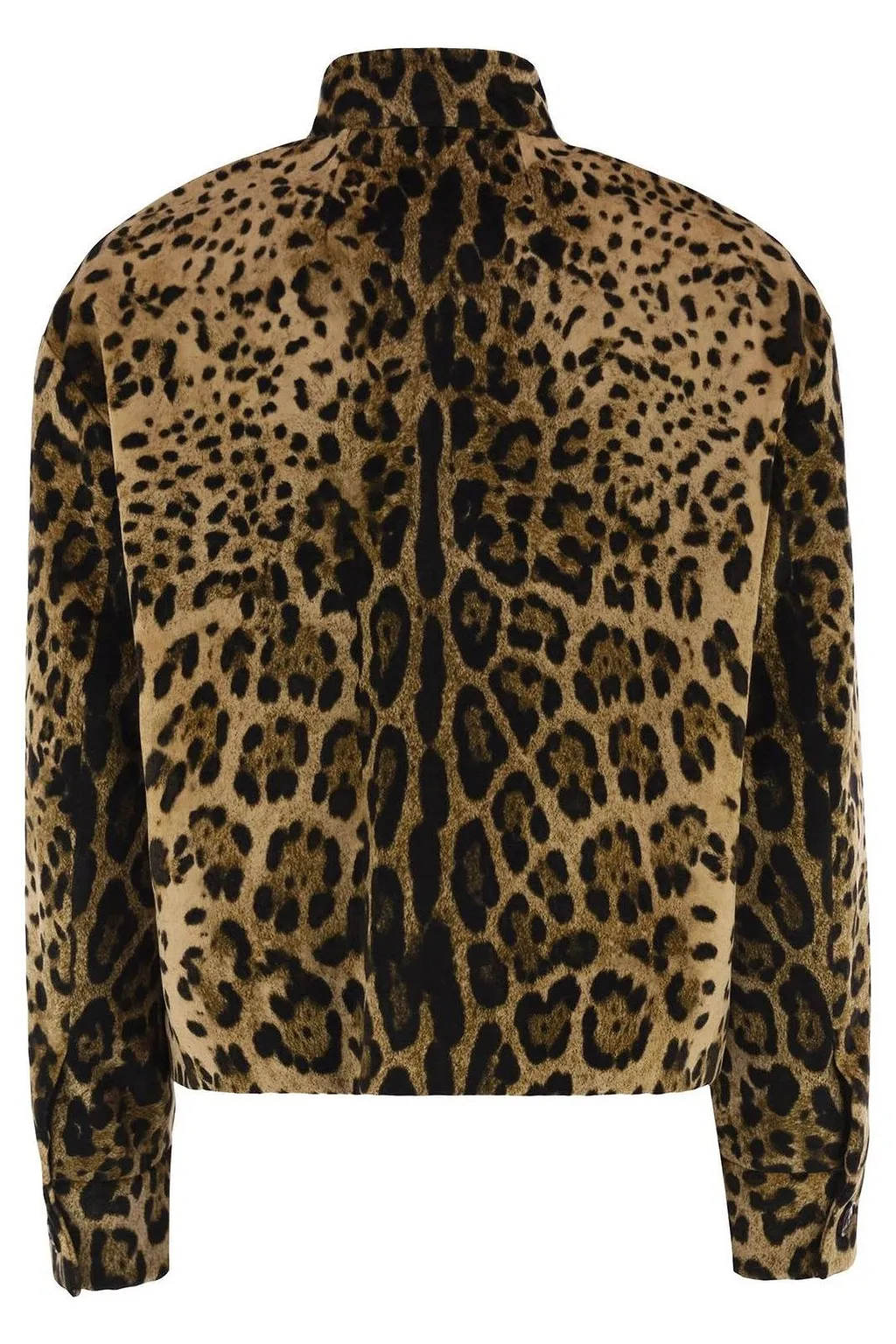 Max Mara Studio Mstedro Cropped Animal Printed Jacket