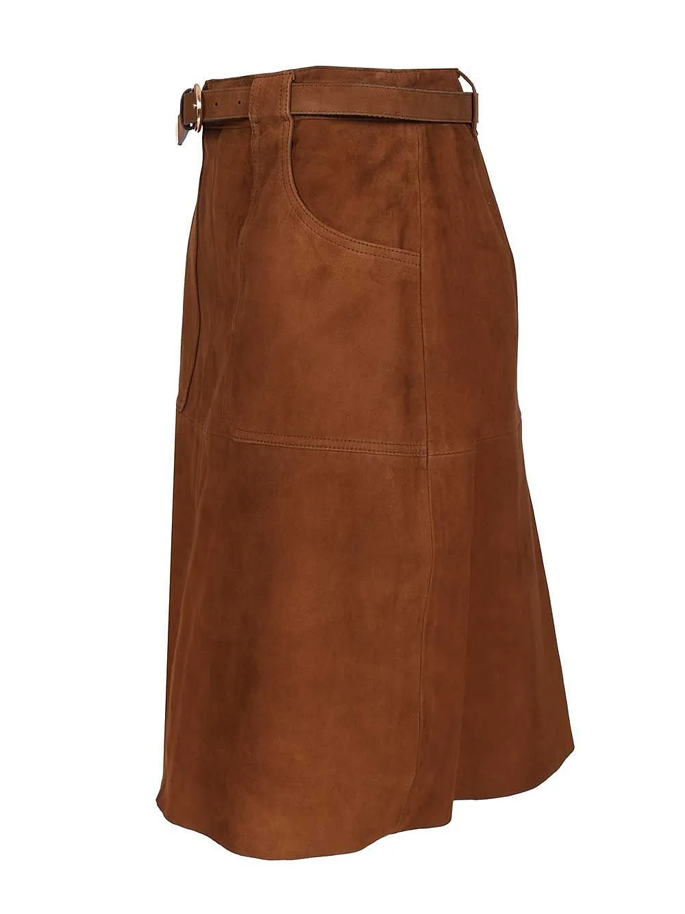 Max Mara Studio Mstennis Belted Midi Skirt