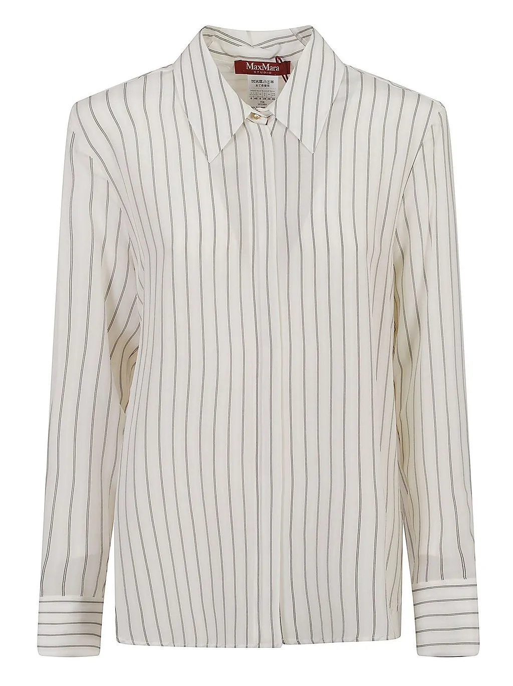 Max Mara Studio Mstflirt Striped Button-Up Shirt