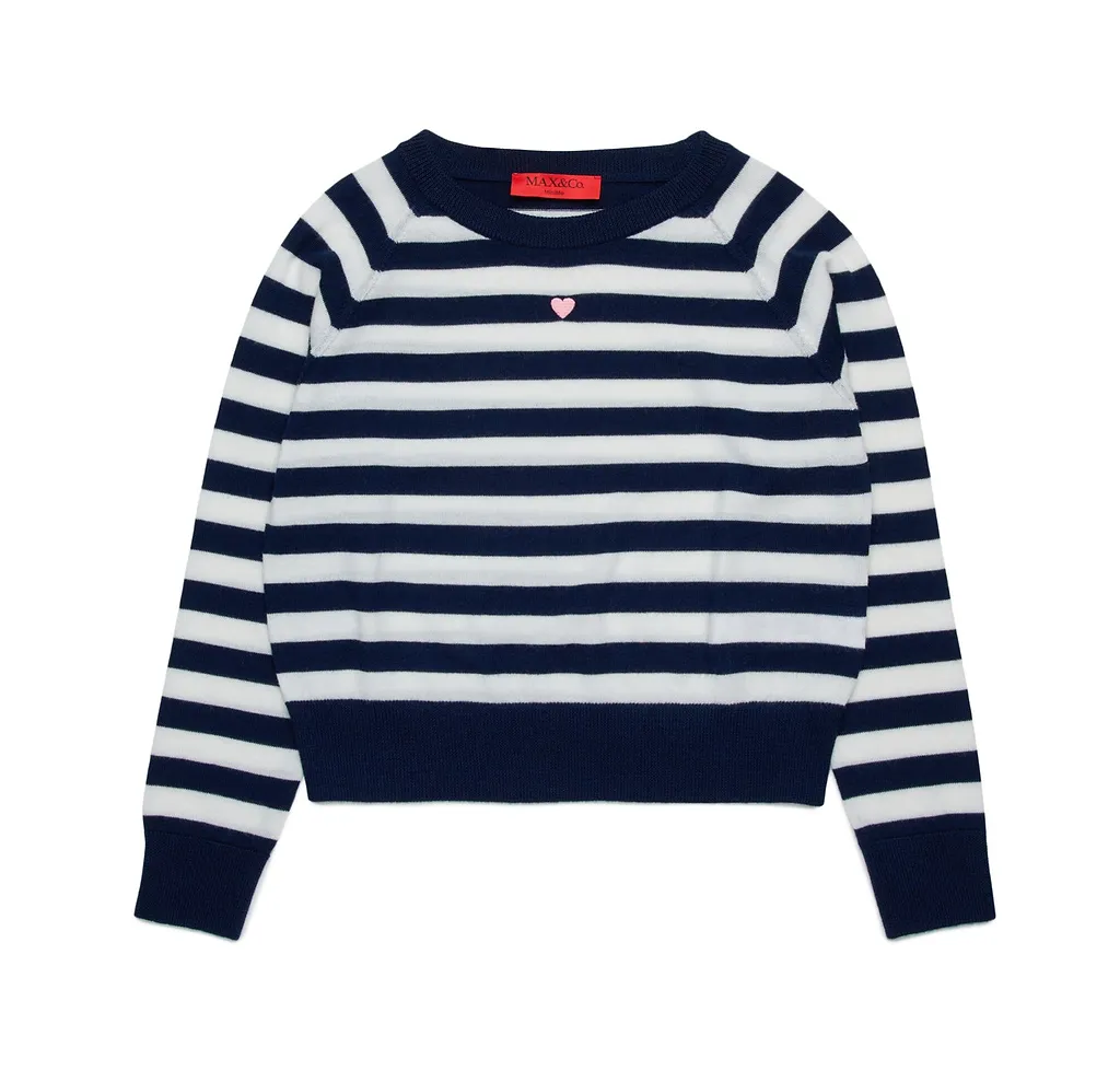 Max&Co. Kids Striped Crewneck Knitted Jumper